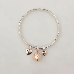 Limited Edition | Silver & Rose Gold Ball Bangle