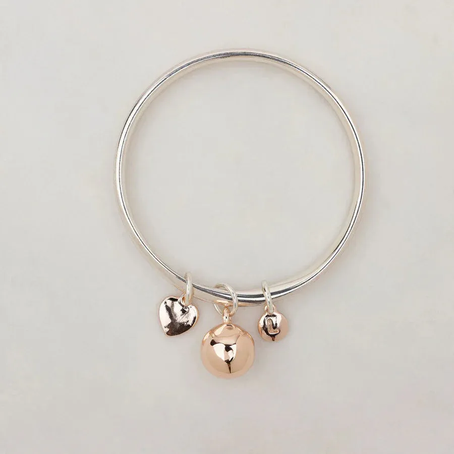 Limited Edition | Silver & Rose Gold Ball Bangle