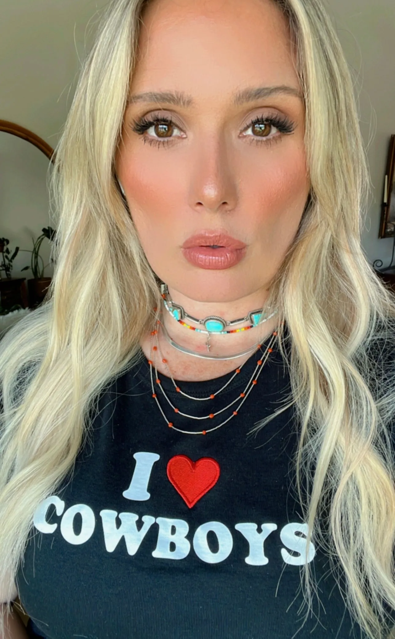 Liquid Silver three strand nugget Necklace turquoise or Co ral
