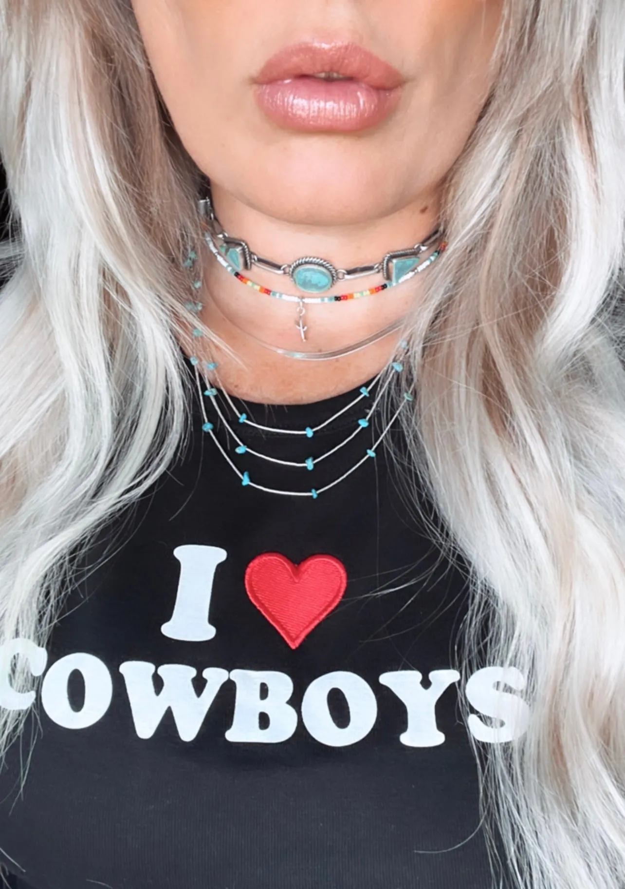 Liquid Silver three strand nugget Necklace turquoise or Co ral
