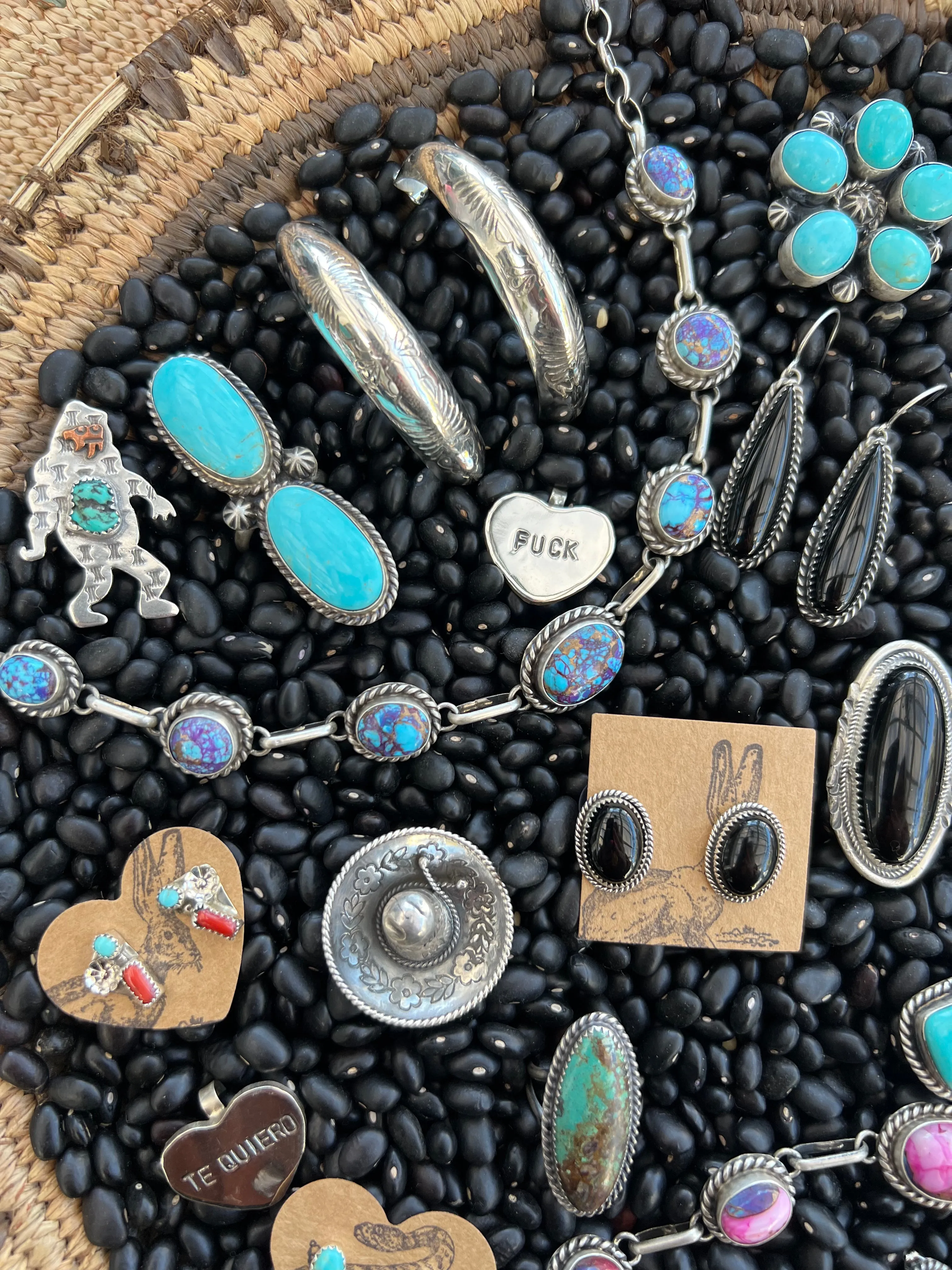 Long Jet Onyx Earrings