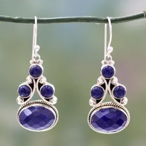 Love Foretold Lapis Lazuli Dangle Earrings