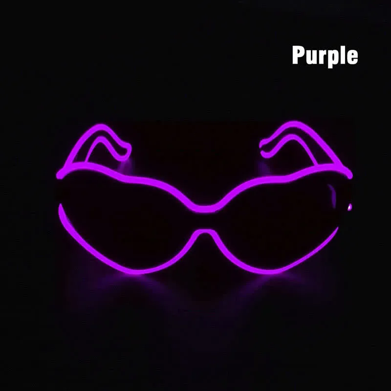 Love Heart Shape Light Up Neon LED Glasses