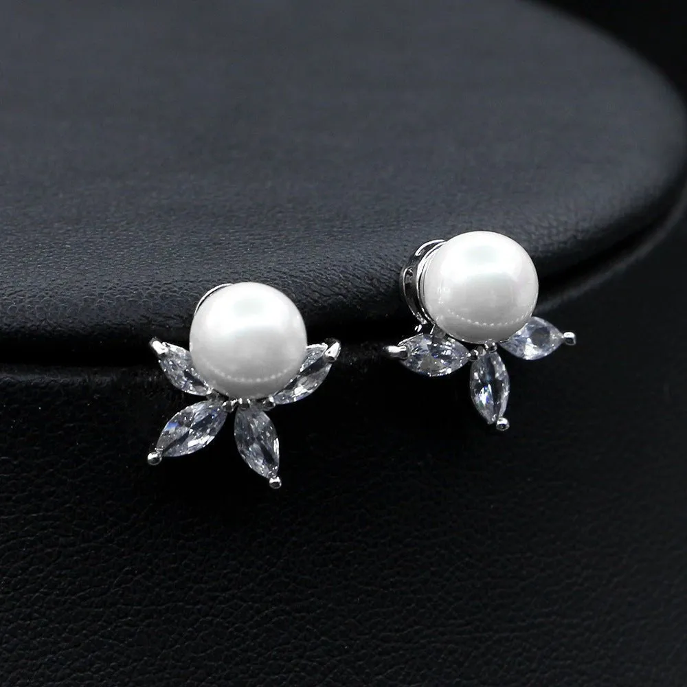 Luxy Moon Mothers Birthstone Necklace Pearl Wedding Jewelry Sets