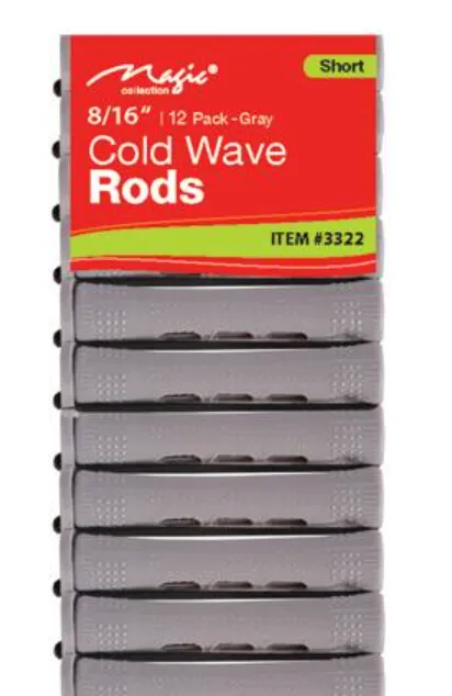 MAGIC COLLECTION COLD WAVE RODS 8/16" SHORT-  12 PIECES