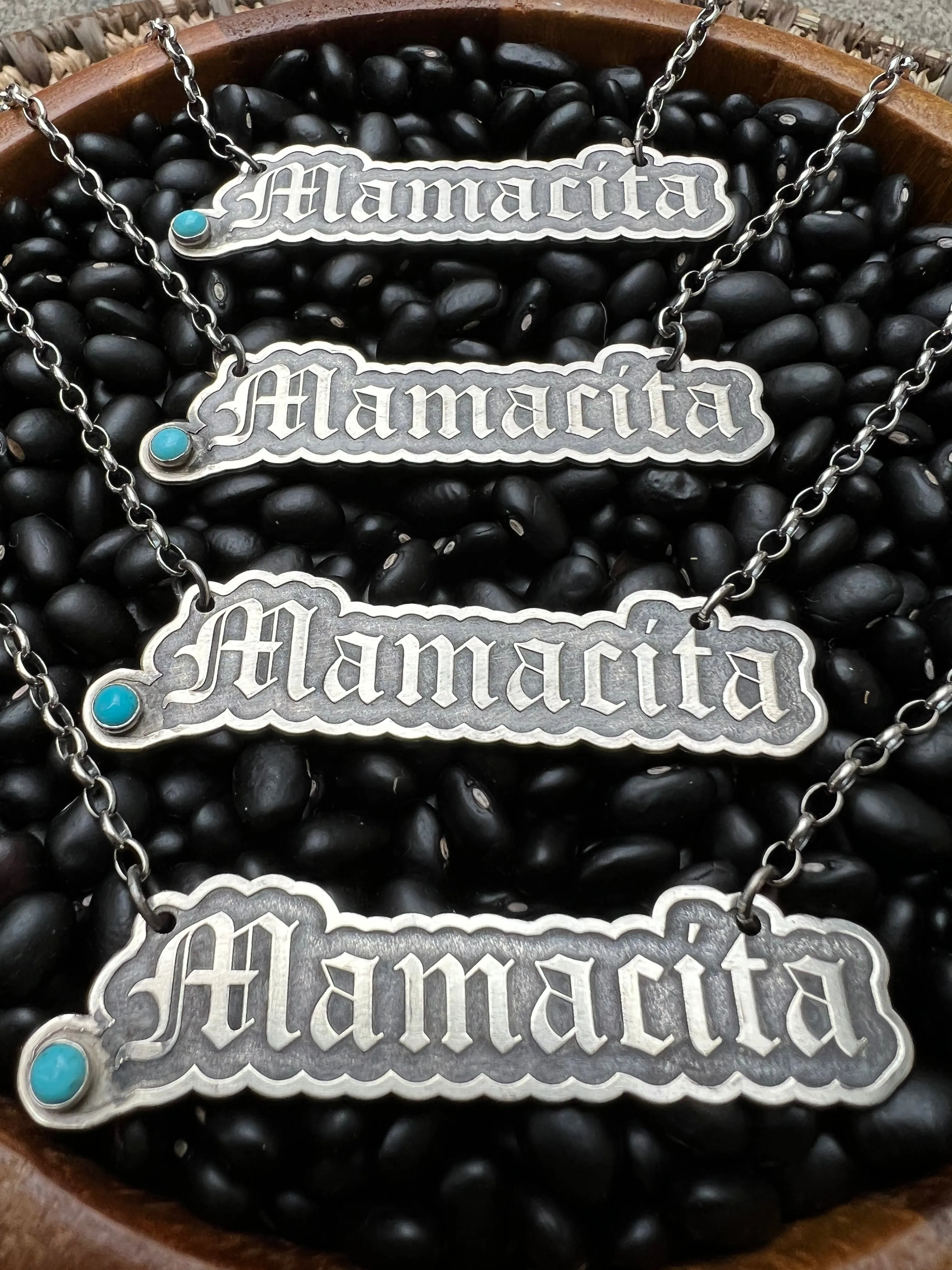 MAMACITA necklace nameplate 18” sterling silver