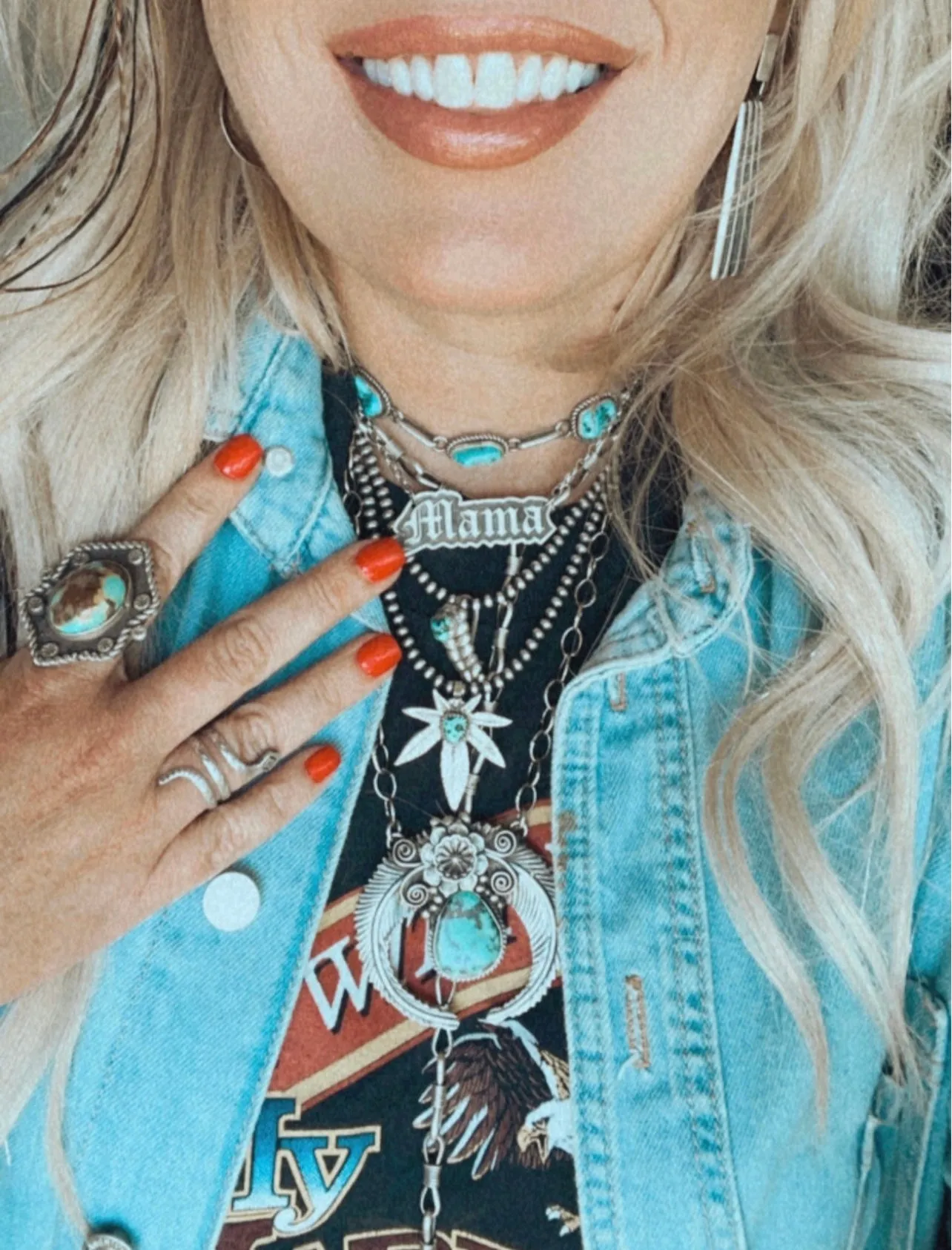 MAMACITA necklace nameplate 18” sterling silver