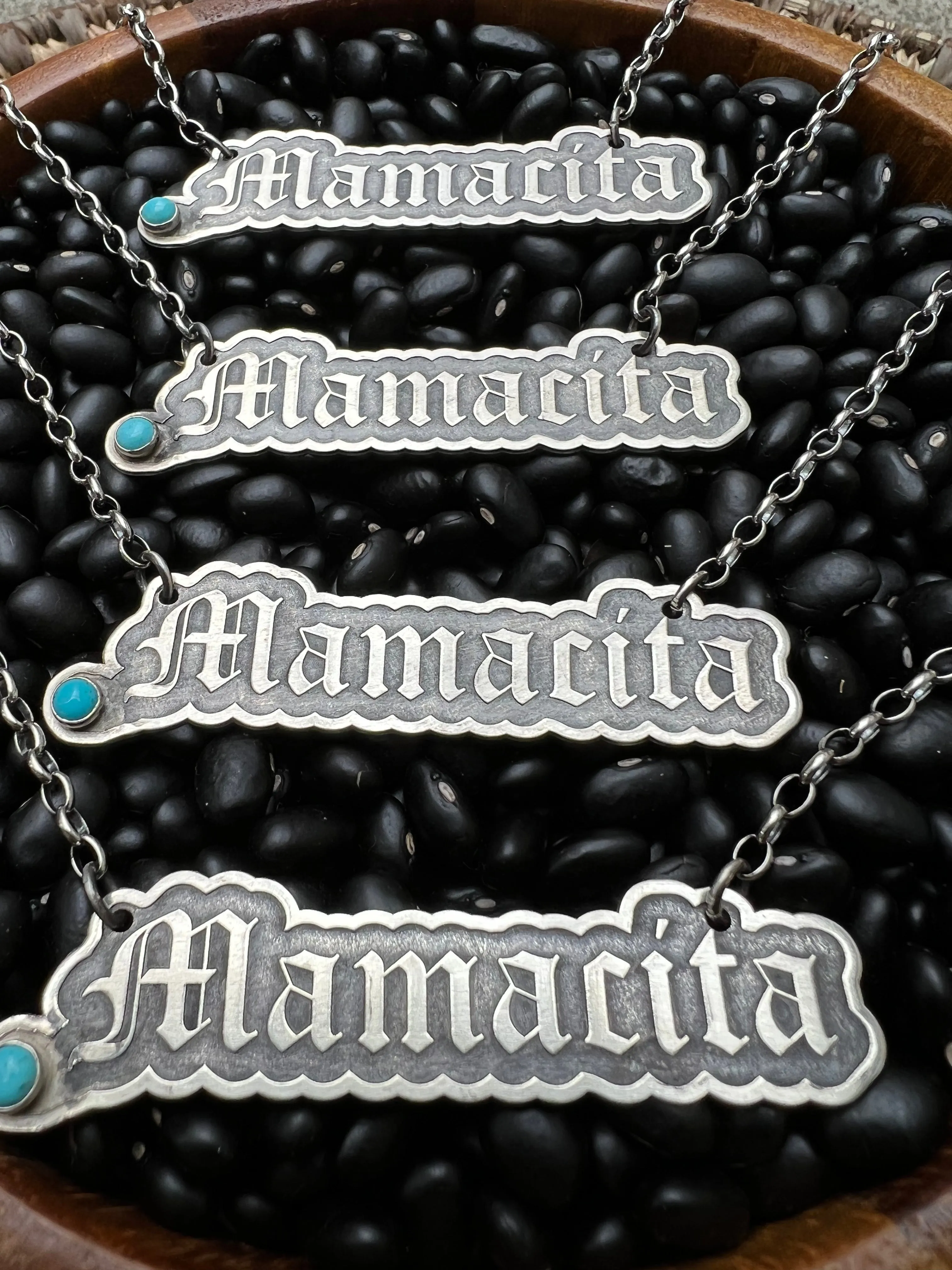 MAMACITA necklace nameplate 18” sterling silver