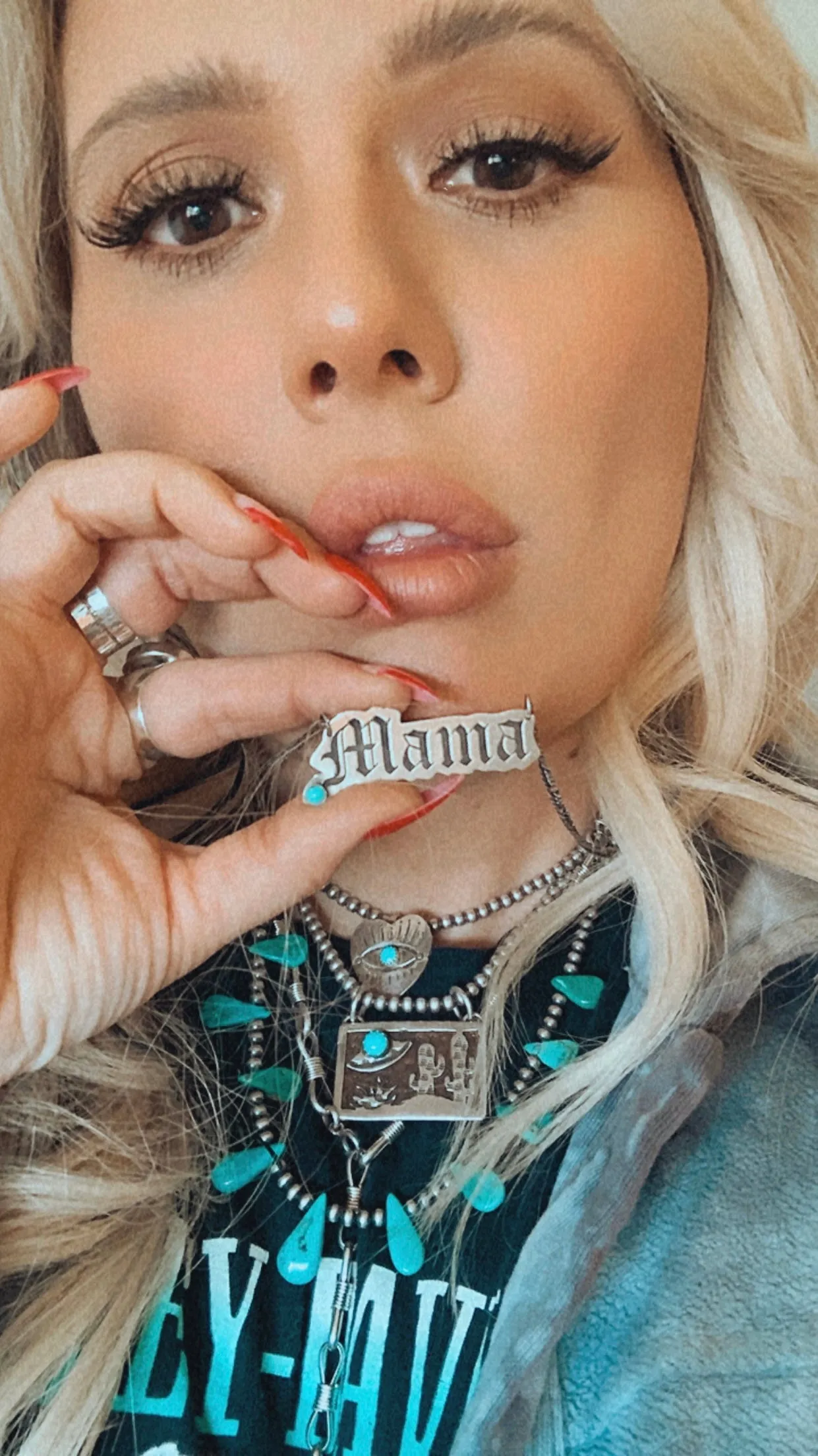 MAMACITA necklace nameplate 18” sterling silver