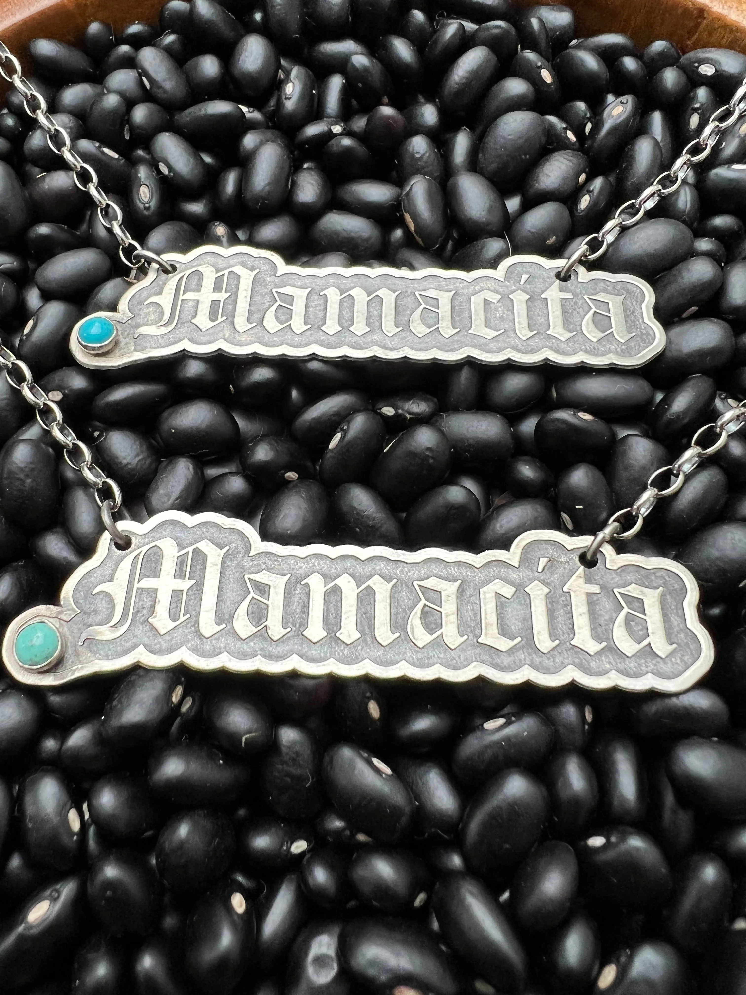 MAMACITA necklace nameplate 18” sterling silver