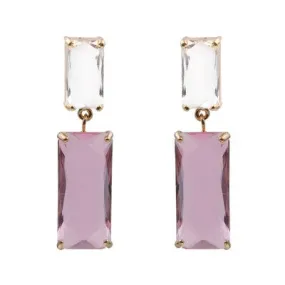 Meghan Browne Trap Earring - Pink Quartz