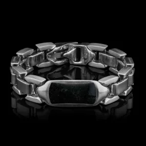Men's Black Jade Identity Bracelet - BR24 BLK J