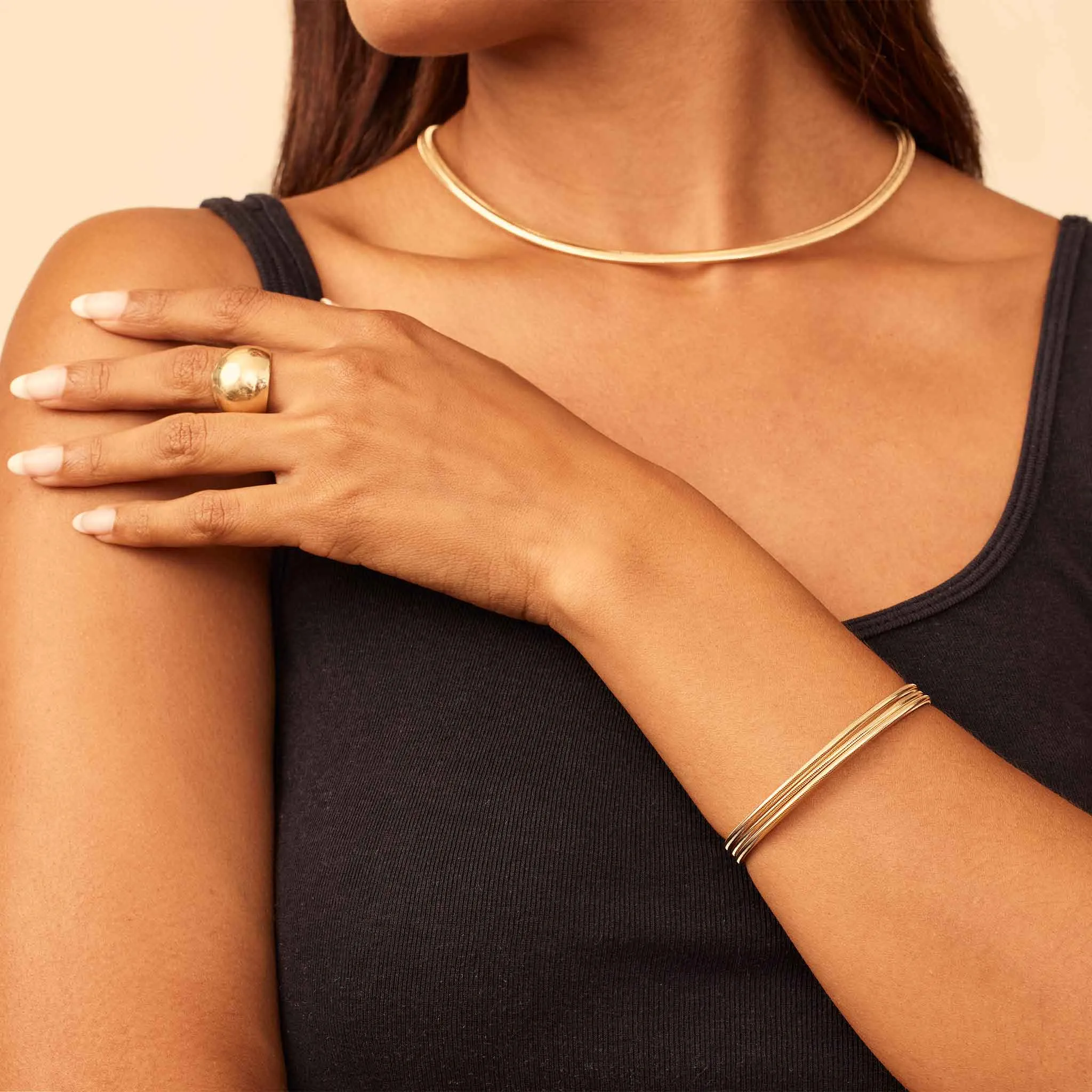 Mesh Glamour Stack Bracelet