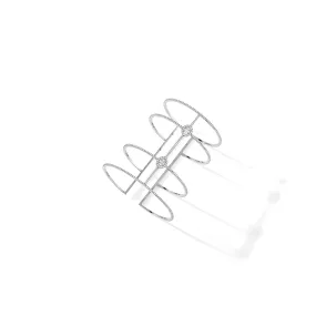 MESSIKA, GLAM'AZONE SKINNY 4 ROWS PAVÉ CUFF BRACELET