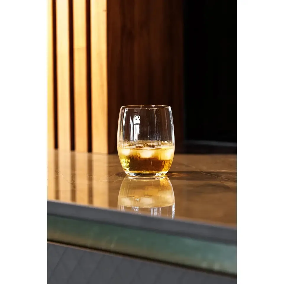 Mikasa Treviso 4-Piece Crystal Stemless Wine Glass Set, 350ml