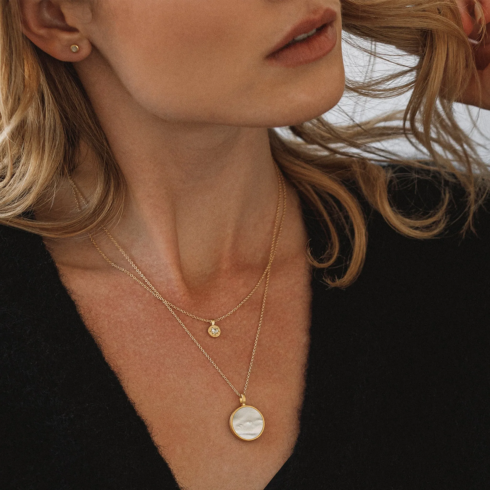 Mother of Pearl Porthole Necklace