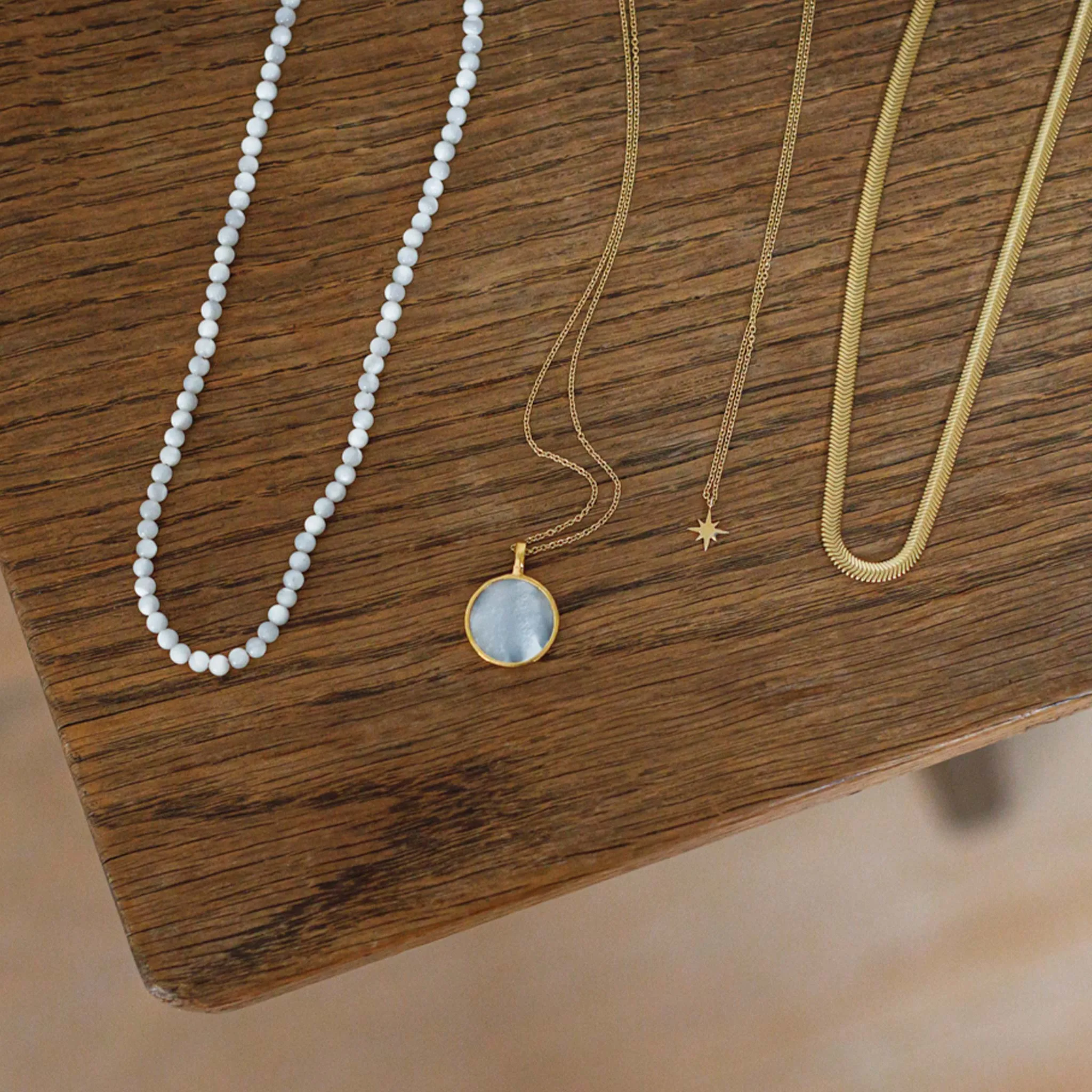 Mother of Pearl Porthole Necklace