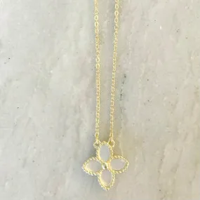 Mother of Pearl Single Flower Gold-filled Necklace