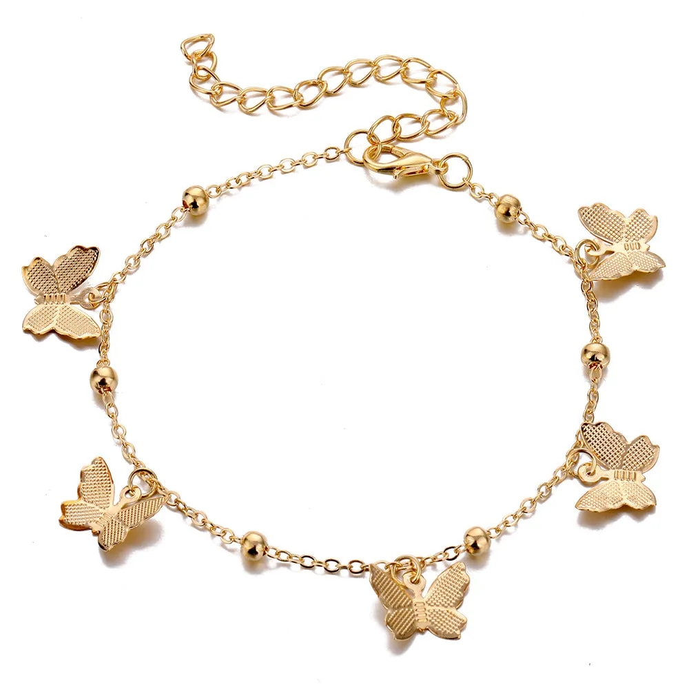 Multilayer Bracelet Simple Thick Chain Butterfly Lock Bracelet