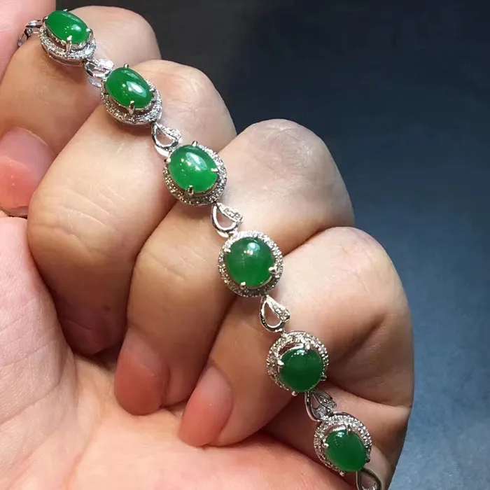 Natural Jade Bracelet Jadeite Bracelet NBT12