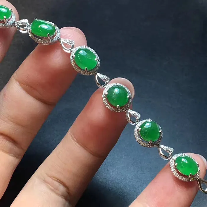 Natural Jade Bracelet Jadeite Bracelet NBT12