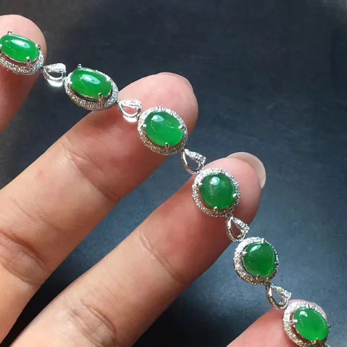 Natural Jade Bracelet Jadeite Bracelet NBT12