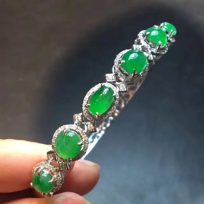 Natural Jade Bracelet Jadeite Bracelet NBT15