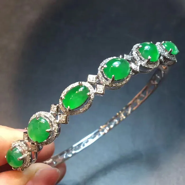 Natural Jade Bracelet Jadeite Bracelet NBT15