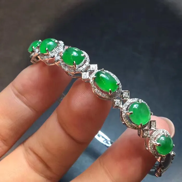 Natural Jade Bracelet Jadeite Bracelet NBT15