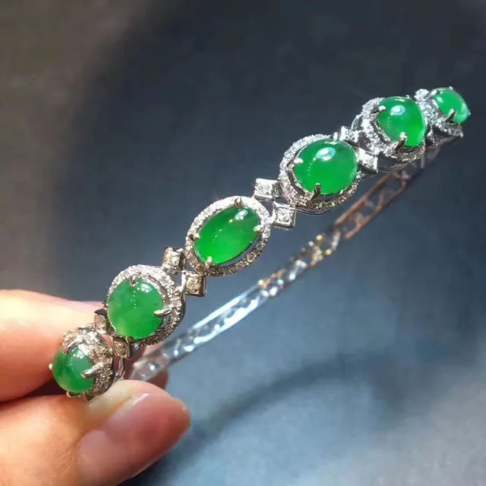 Natural Jade Bracelet Jadeite Bracelet NBT15