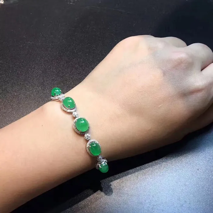 Natural Jade Bracelet Jadeite Bracelet NBT21