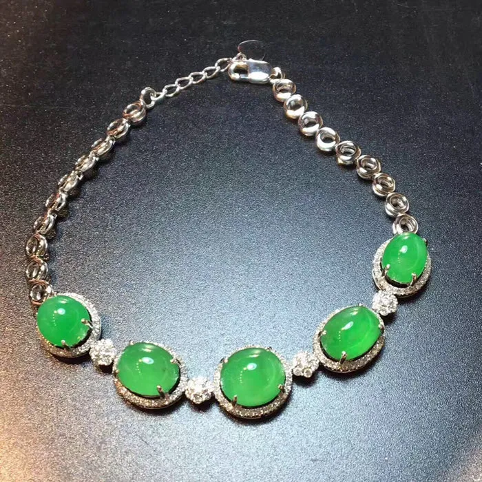Natural Jade Bracelet Jadeite Bracelet NBT21