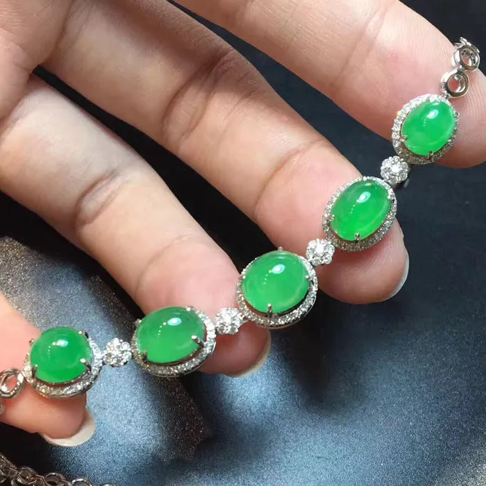Natural Jade Bracelet Jadeite Bracelet NBT21
