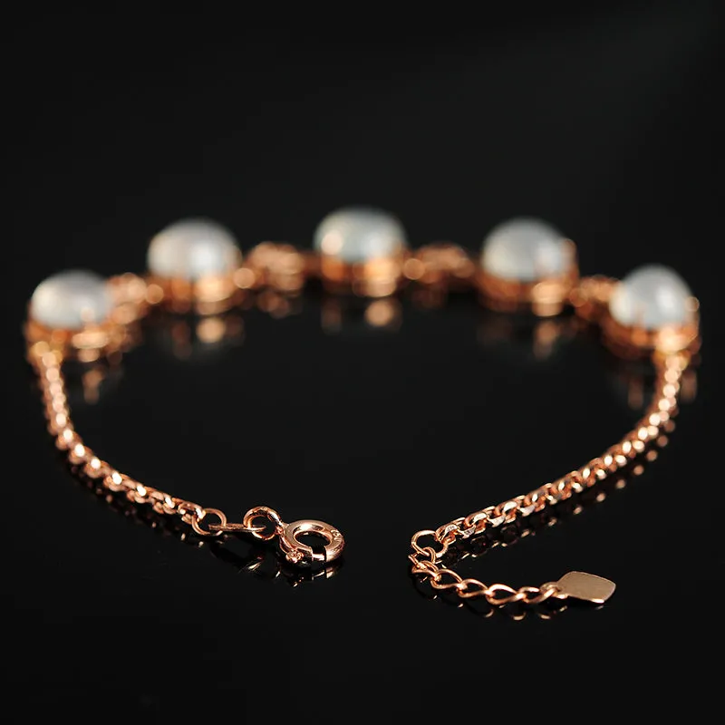 Natural Jade Bracelet Jadeite Gold Bracelet BT13