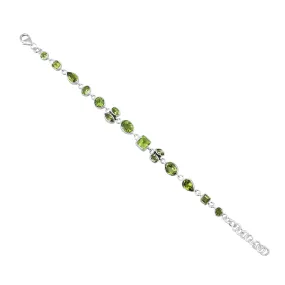 Natural Peridot Bracelet for Women 925 Sterling Silver