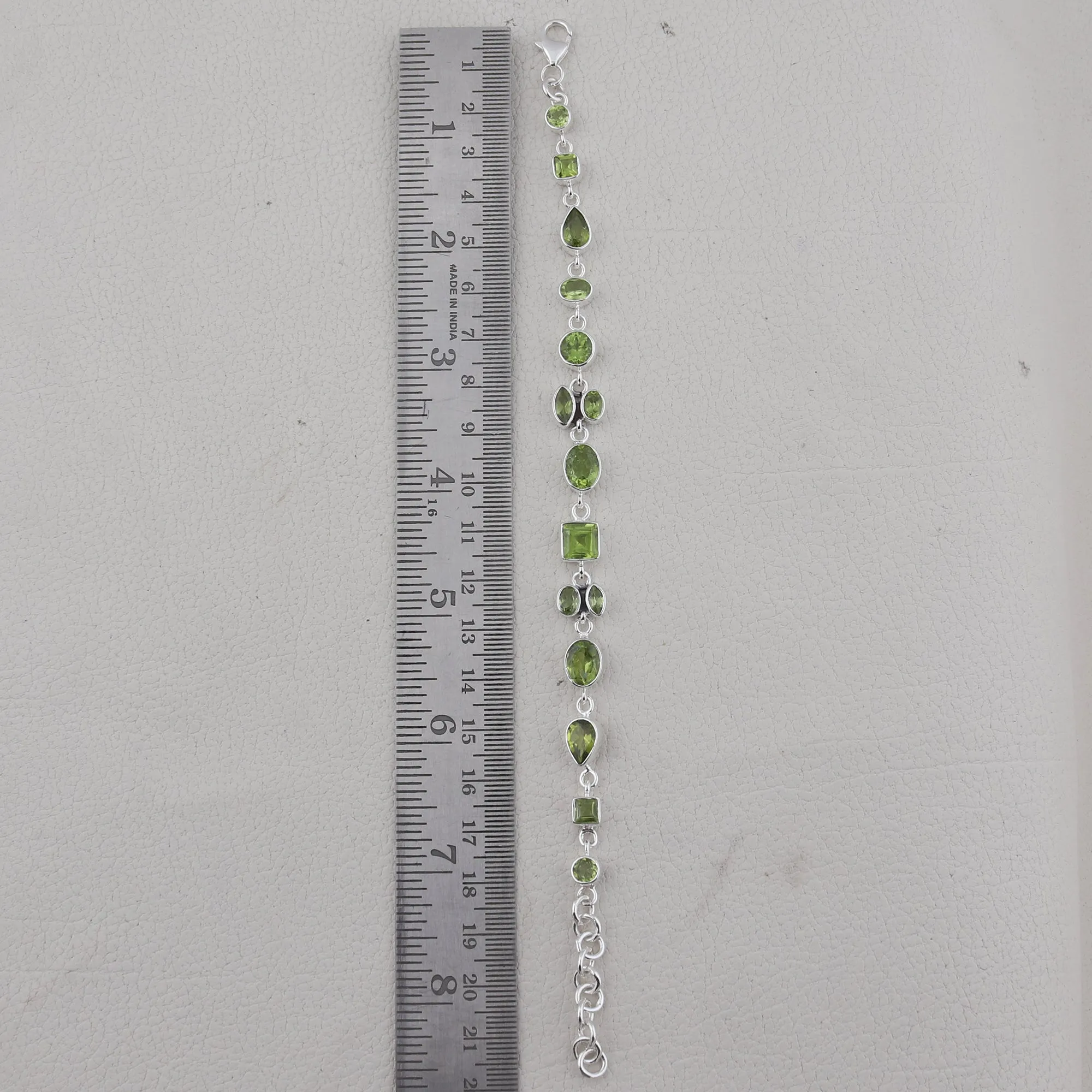 Natural Peridot Bracelet for Women 925 Sterling Silver
