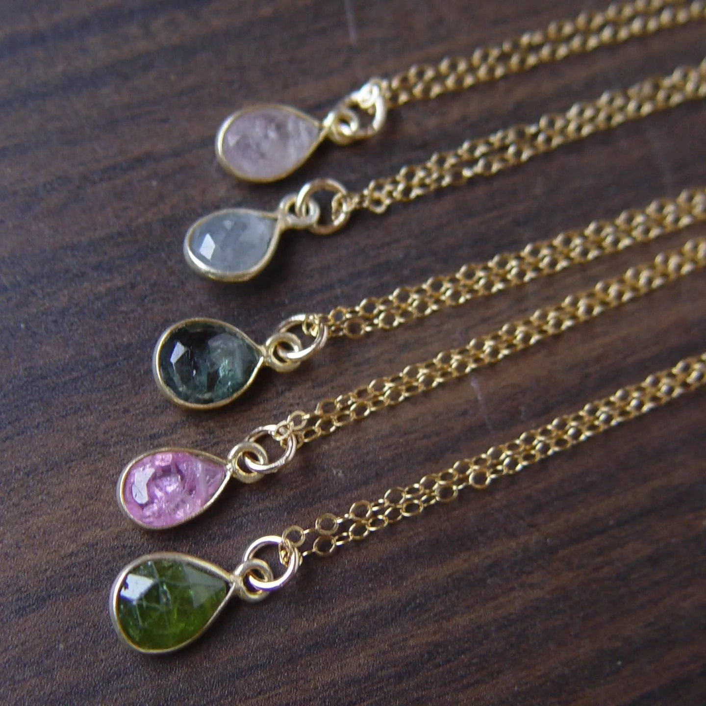 NEW! Petite Multi-Sapphire 14k Gold Filled Necklace by Friedasophie