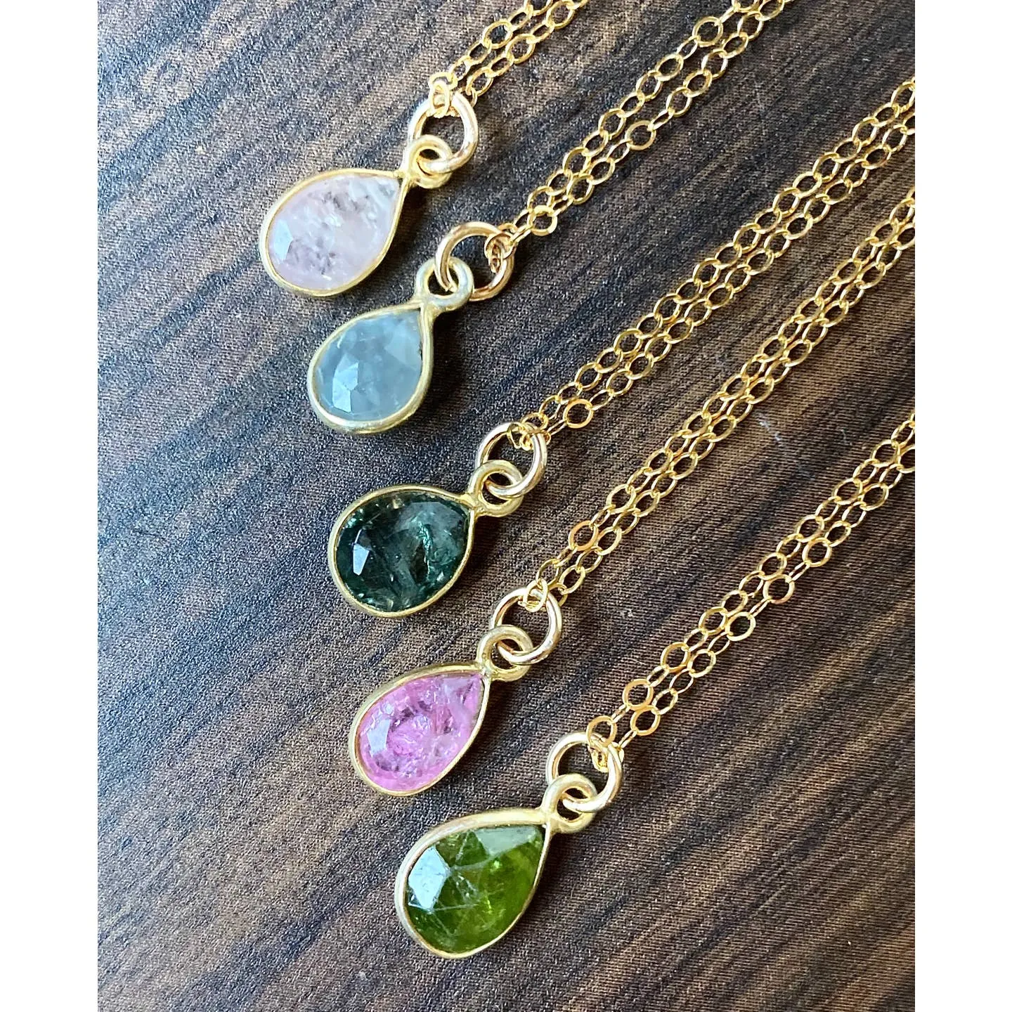 NEW! Petite Multi-Sapphire 14k Gold Filled Necklace by Friedasophie