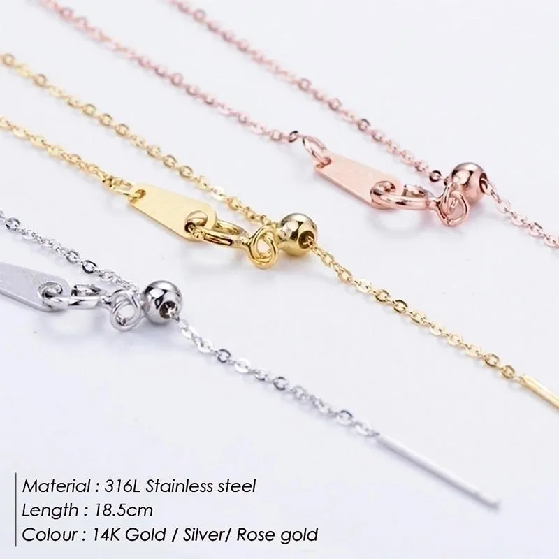 New Simple 316l Titanium Steel Gold Plated Chain Bracelet For Women