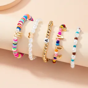 New Simple Fashion Pearl Bracelet Set For Women