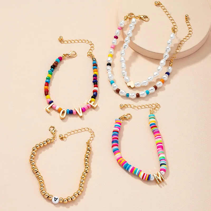 New Simple Fashion Pearl Bracelet Set For Women