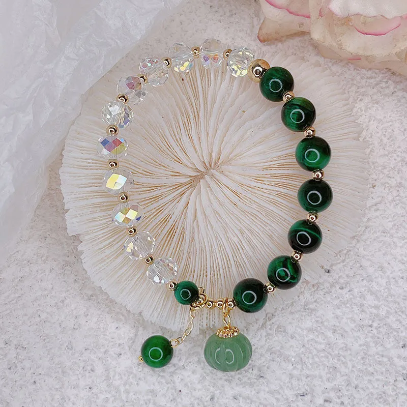 New Single Circle Tiger Eye Stone Bracelet Net Celebrity