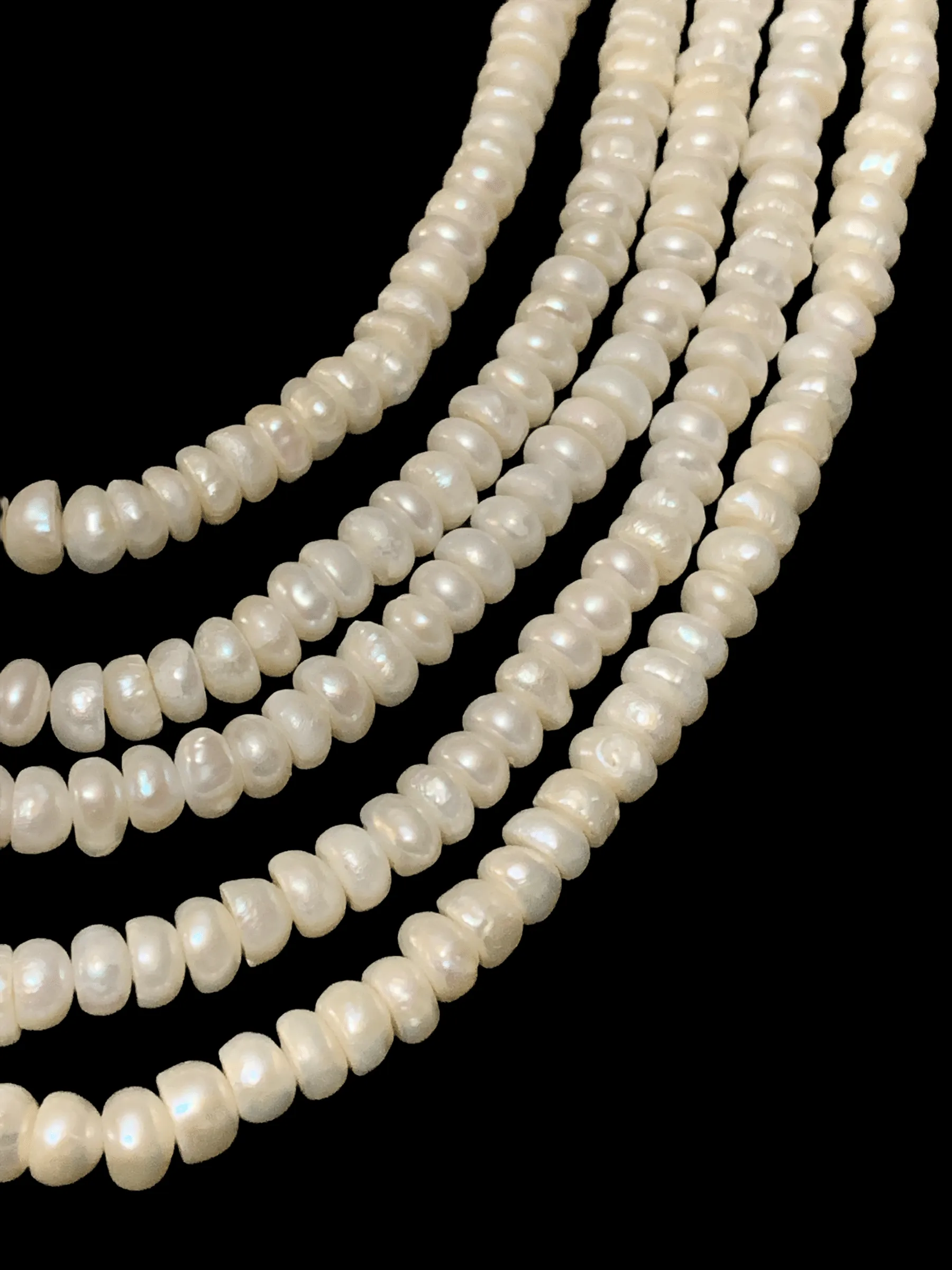 NS196 Nida fresh water pearl necklace five layer( READY TO SHIP )