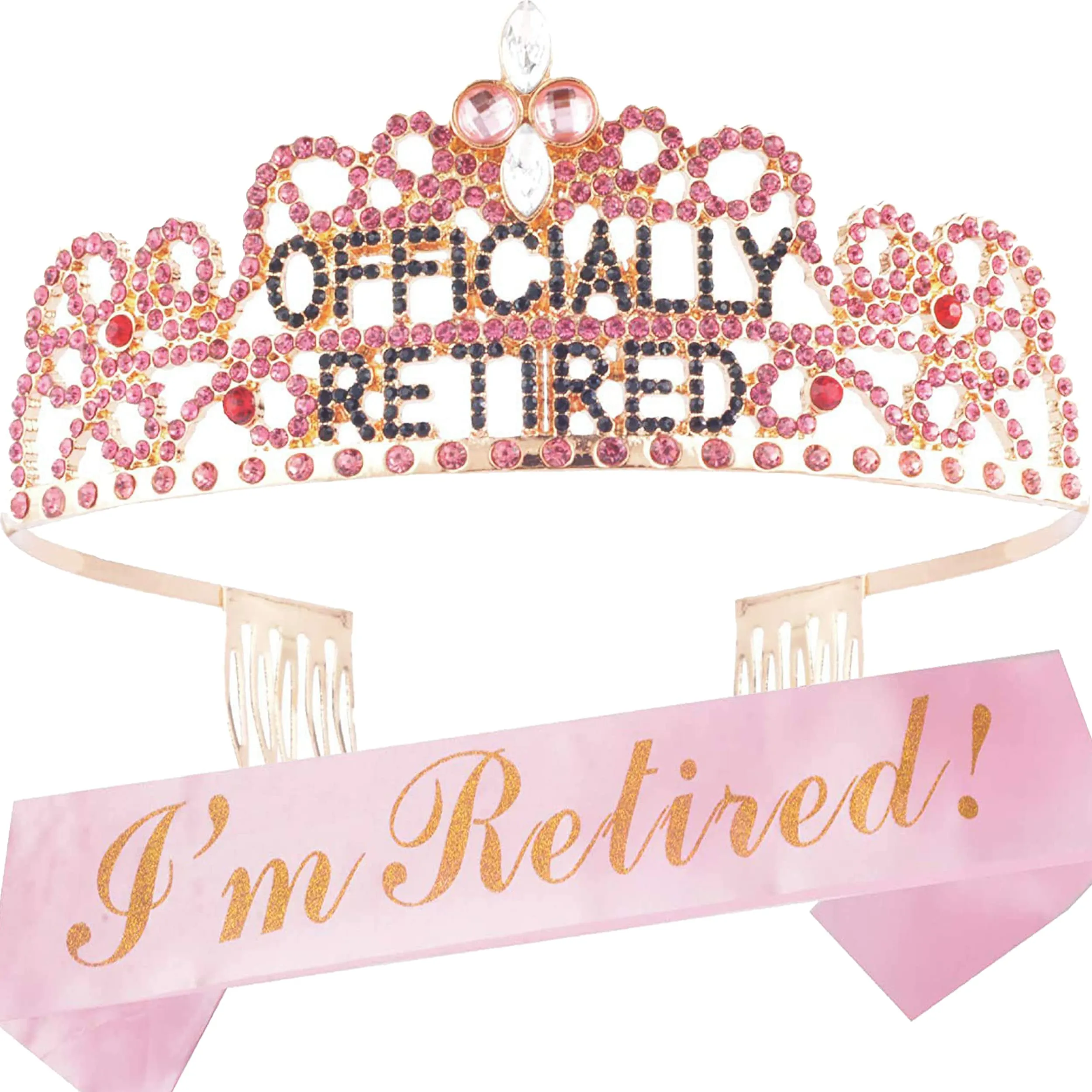 Officially Retired Retirement Party Set Pink, Officially Retired Tiara / Crown