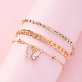 Oil Dripping Butterfly Bracelet Punk Suit Bracelet