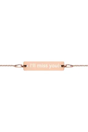 Oilfield Engraved Silver Bar Chain Bracelet (Write Your Own Message)