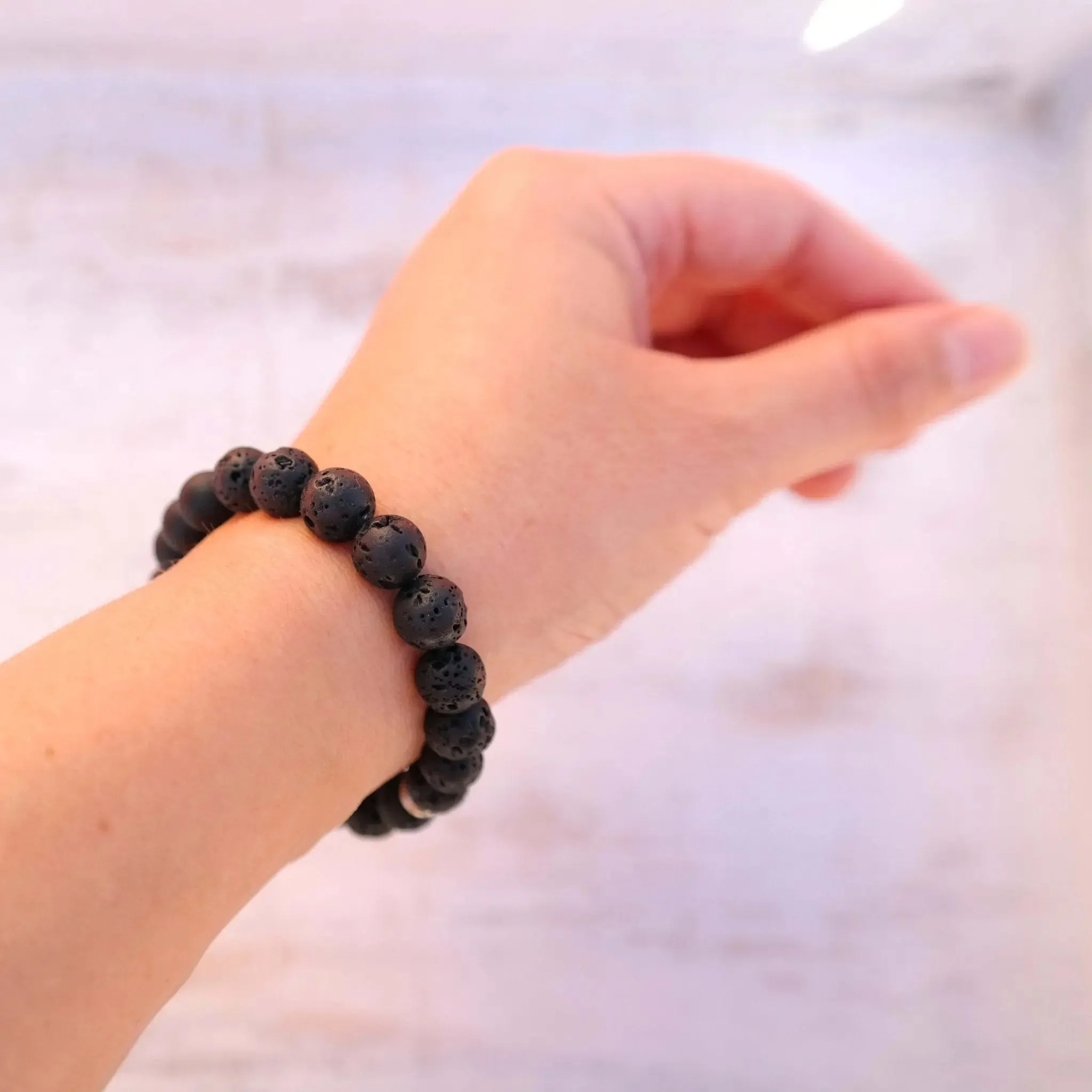 Onyx and Black Lava Protection Bracelet