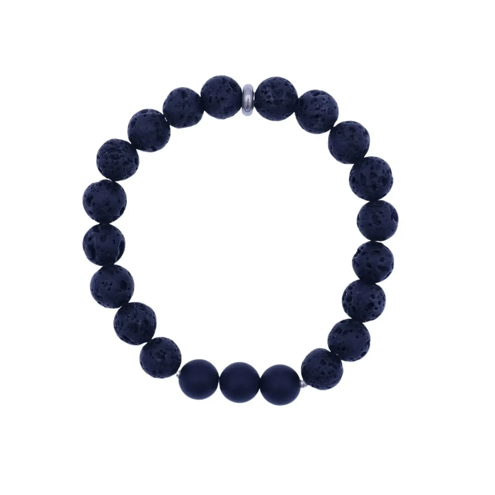 Onyx and Black Lava Protection Bracelet