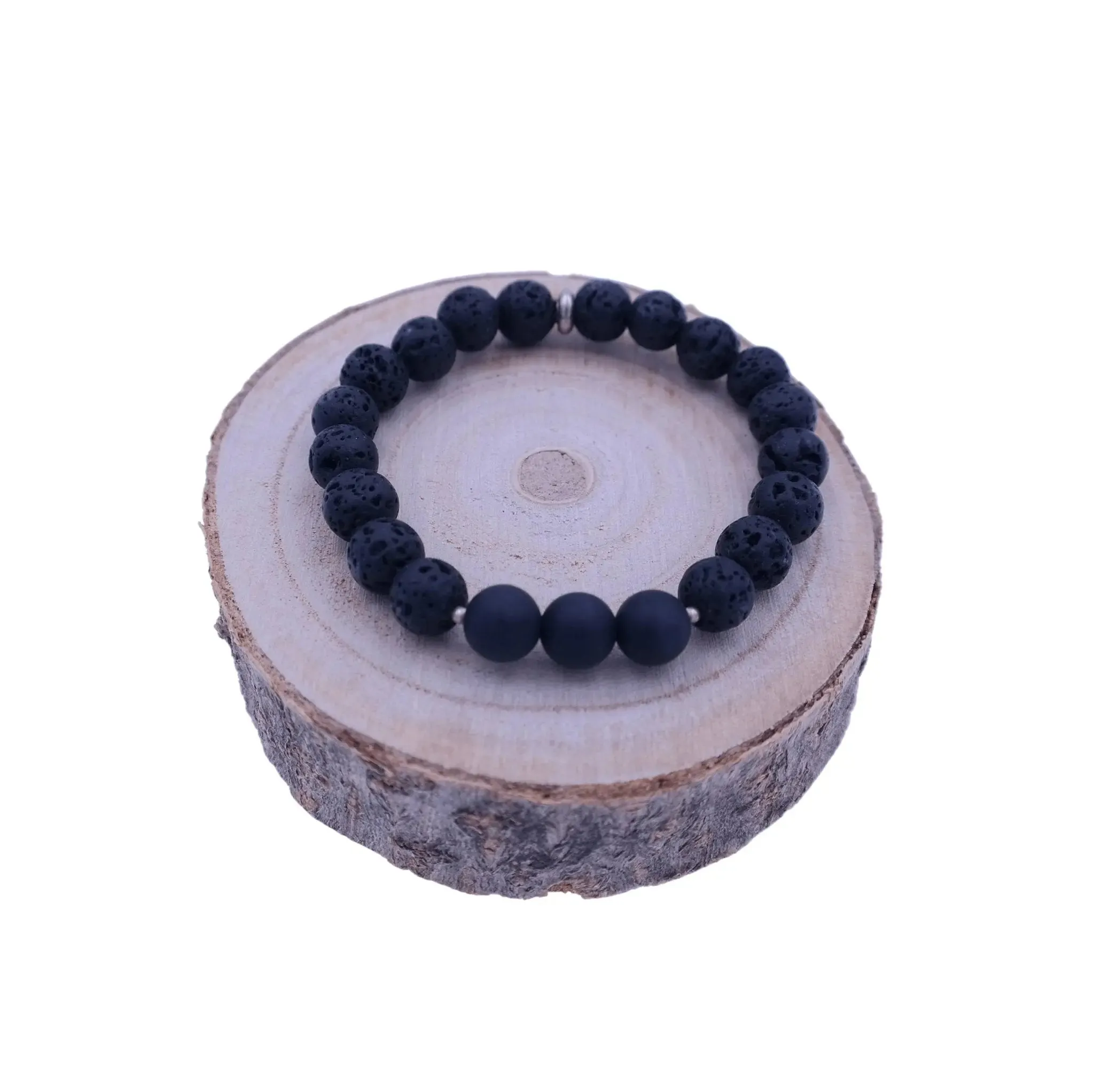 Onyx and Black Lava Protection Bracelet