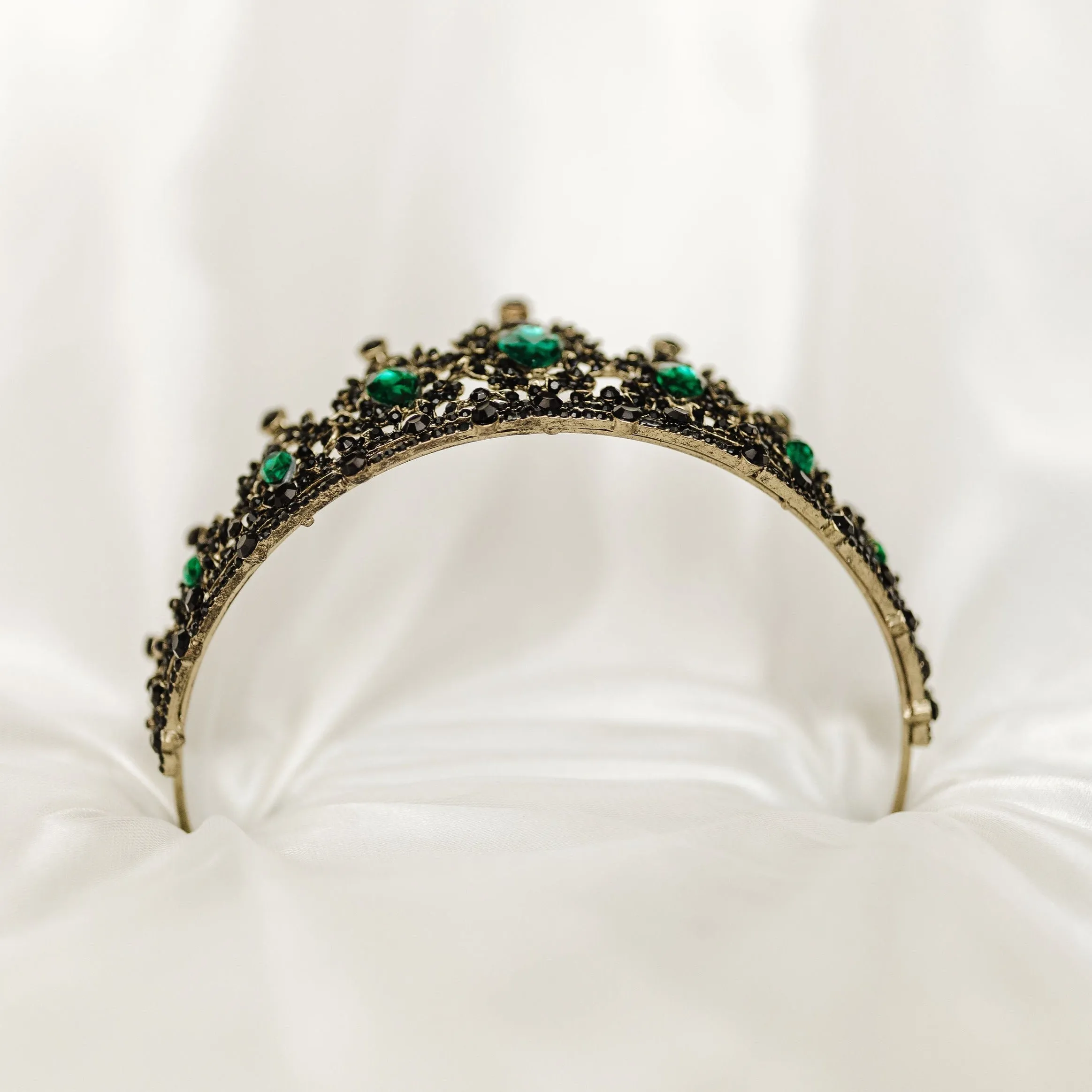 Ophelia's Tiara In Green, Black & Gold
